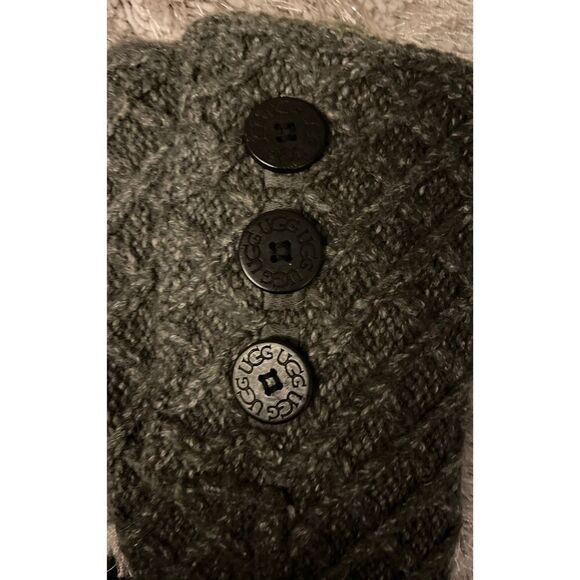 UGG Lattice Cardy Gray Sweater Boots - Picture 11 of 12